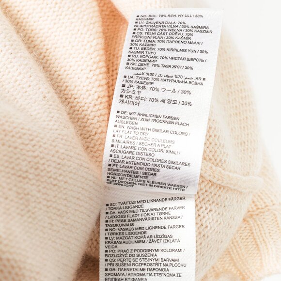 Allude Cream Wool & Cashmere Distressed V-Neck Cardigan - Picture 10 of 10